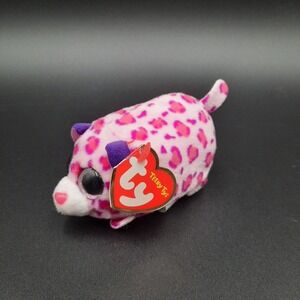 Ty Beanie Boos Teeny Toys Olivia the Pink Leopard Mouse Plush NWOT